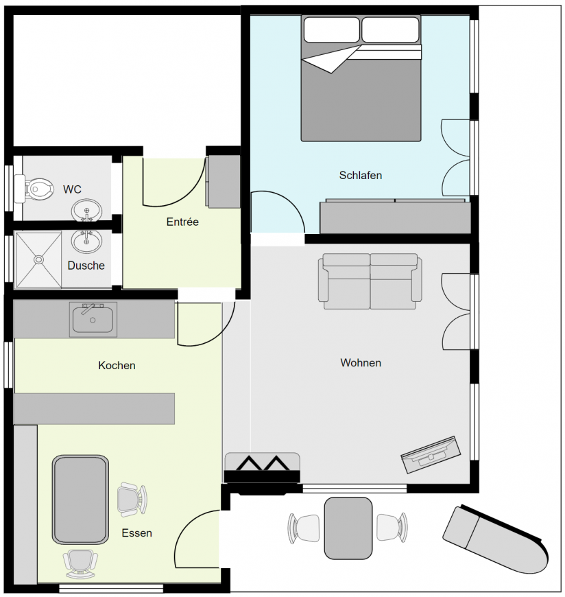 Grundriss Ferienwohnung Bonderblick